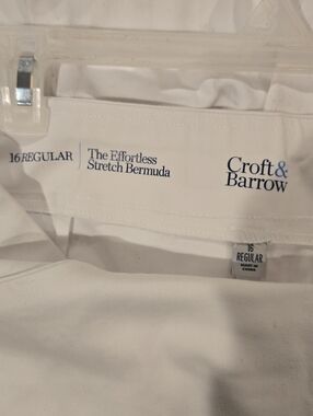 Croft & Barrow White Stretch Bermuda Shorts